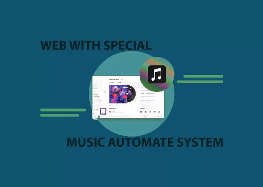 music automation website reference image